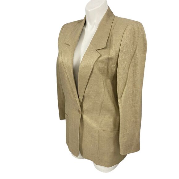 Nordstrom Blazer Womens Medium Tan Oversized Boxy Work Office Casual Jacket - Picture 9 of 15